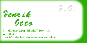 henrik otto business card